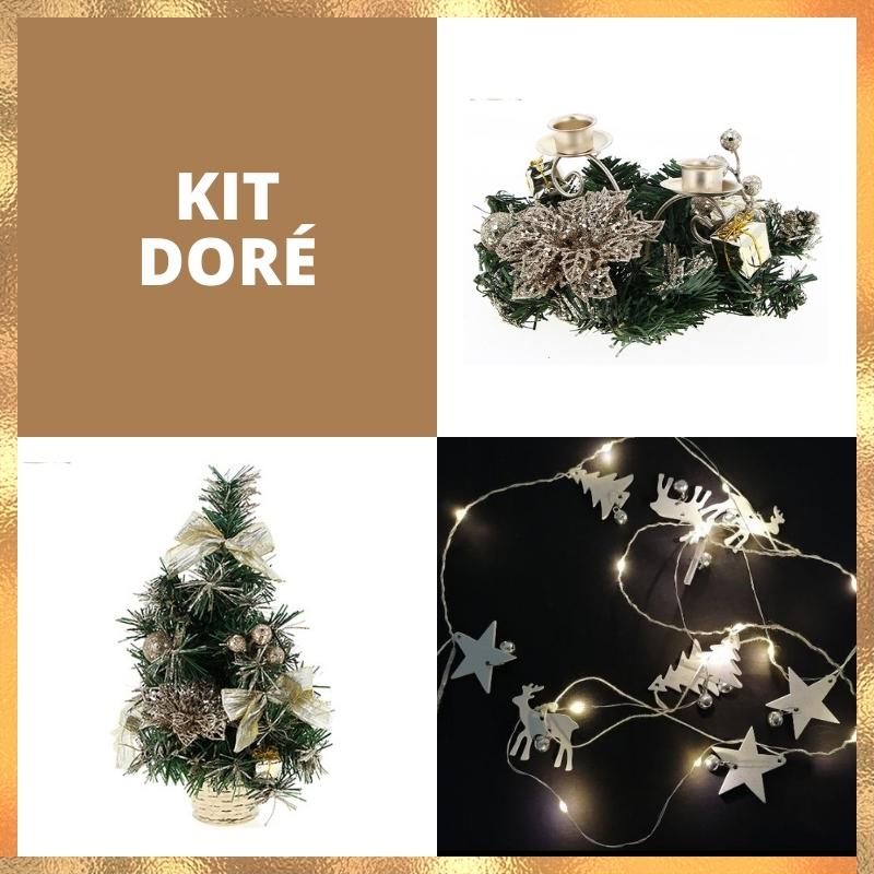 Kit Déco Table Sapin Champagne Lumineux - Silumen
