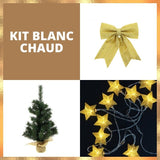 Kit Déco Table Sapin Lumineux Blanc Chaud