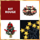 Kit Déco Table Sapin Rouge Lumineux