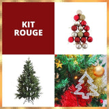 Kit Sapin 180Cm Or Rouge Paillette