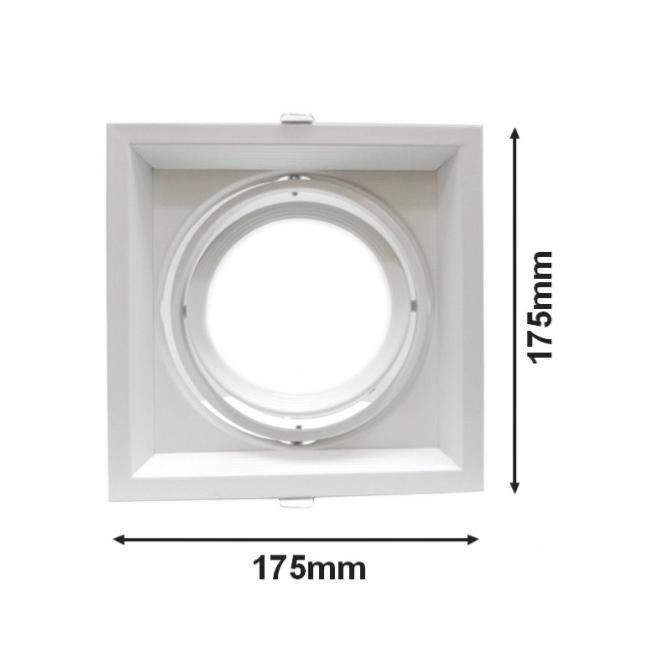Kit Support AR111 Encastrable Orientable avec Ampoule LED 20W - Silumen