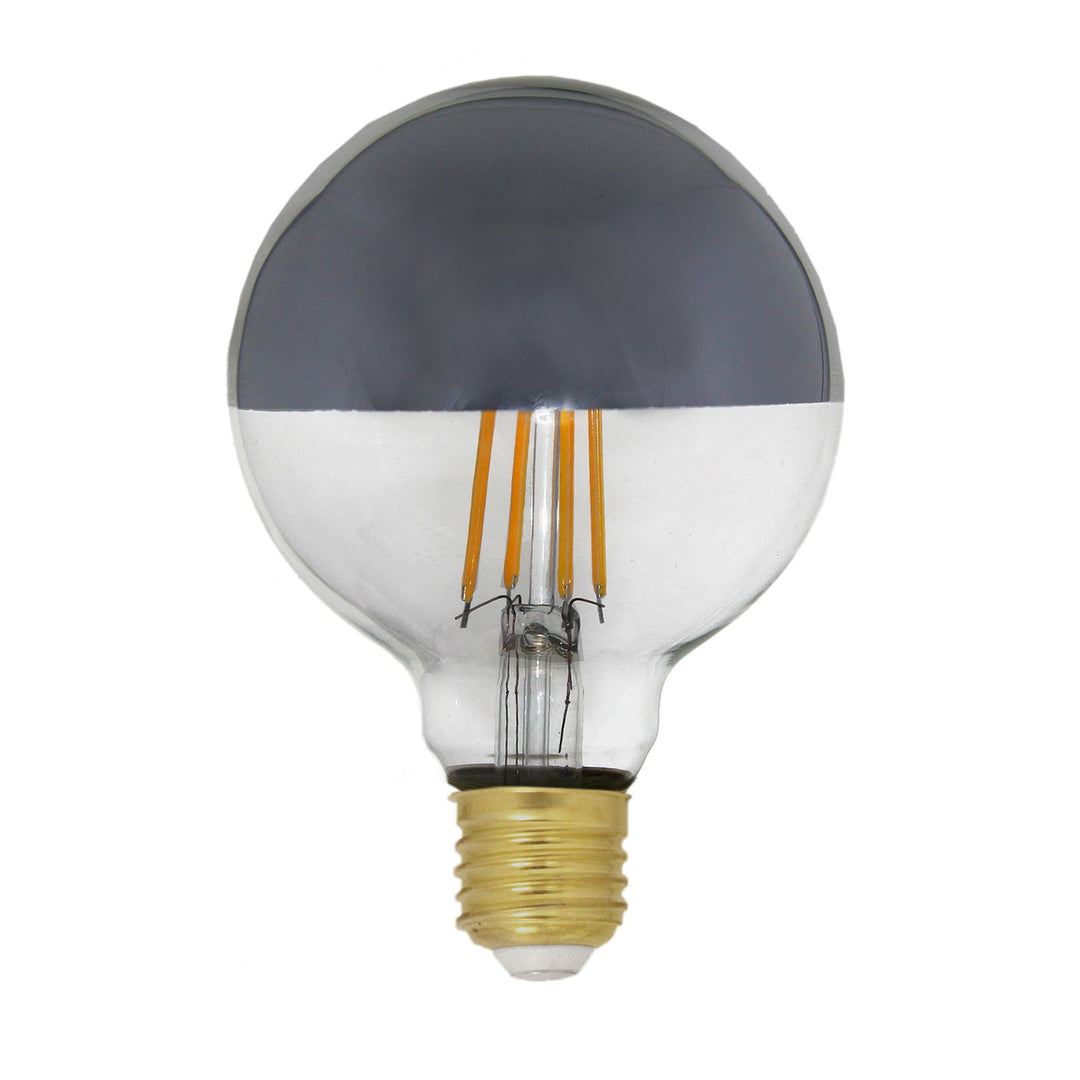 Kit Suspension Luminaire Argent avec Ampoule Filament E27 Argent 8W - Silumen