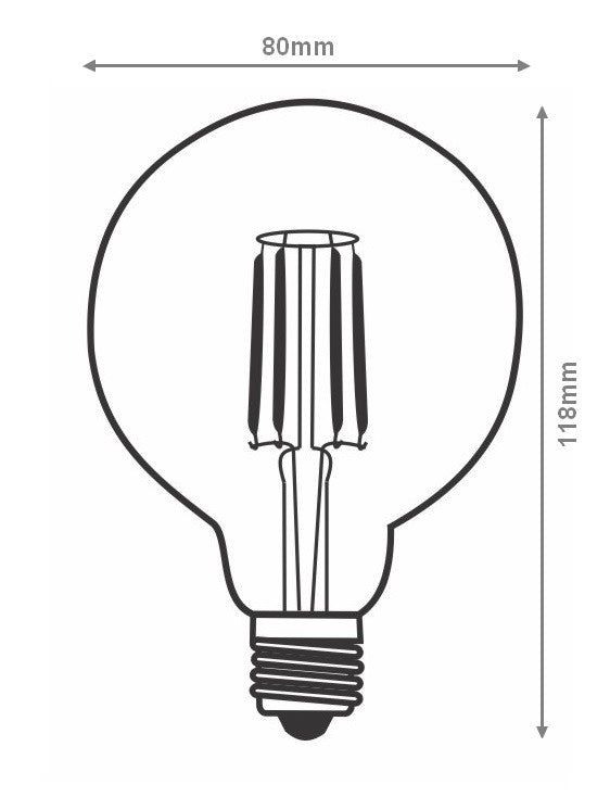 Kit Suspension Luminaire Bronze Brossé Cylindrique avec Ampoule E27 Filament 6W - Silumen