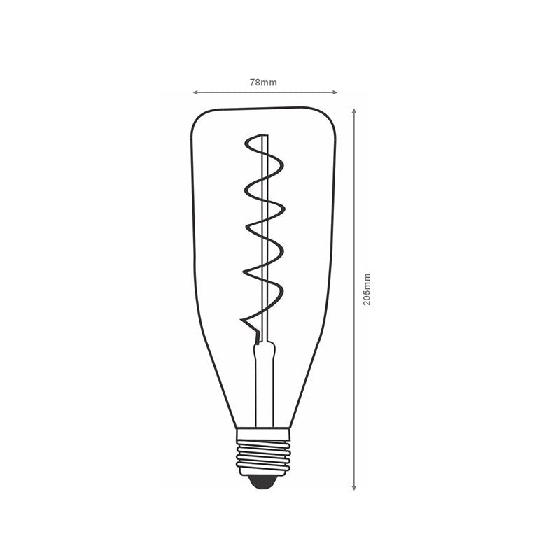 Kit Suspension Luminaire Noir avec Ampoule E27 Filament Bouteille 4W - Silumen