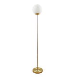 Stehlampe aus goldenem Metall, 22 x 22 x 135 cm