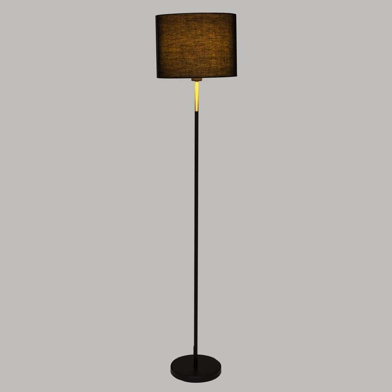 Lampadaire Salon sur Pied Métal Noir Doré H150cm - Silumen