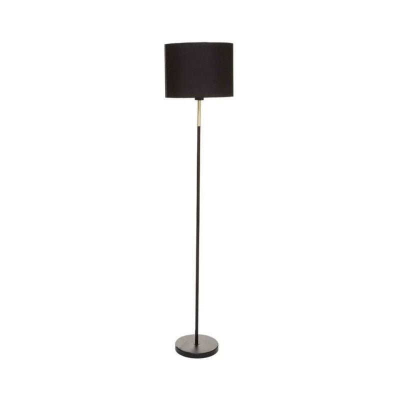 Lampadaire Salon sur Pied Métal Noir Doré H150cm - Silumen
