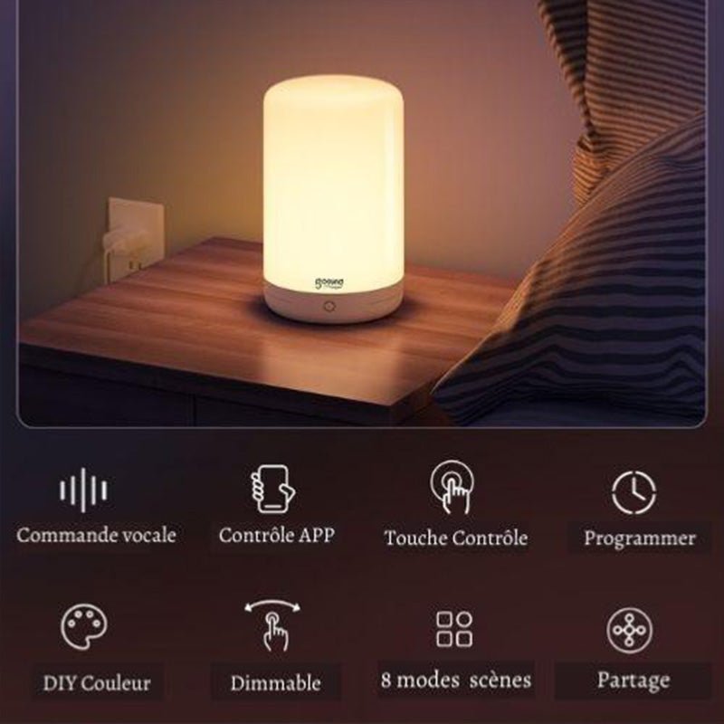 Lampe connectée Wifi RGBW 2A Dimmable Tactile - Silumen