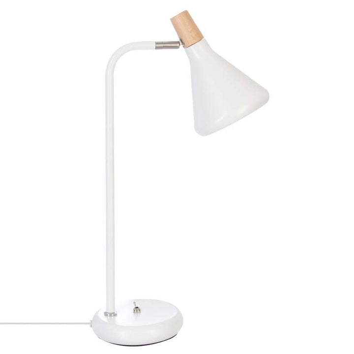 Lampe de Bureau Bois et Métal H50cm - Silumen