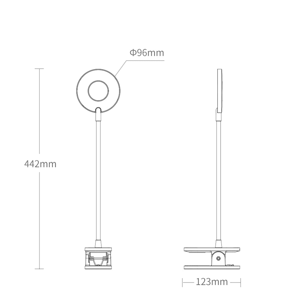 Lampe de Chevet Blanche à Pince Yeelight Rechargeable, Tactile Variable (+USB) - Silumen