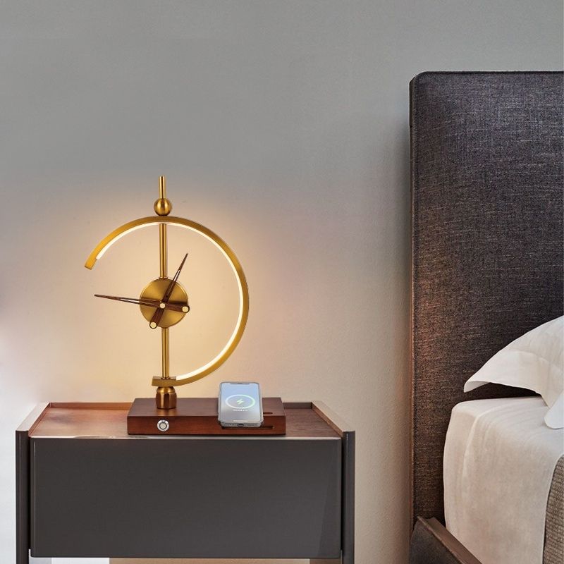 Lampe de Chevet Design Horloge avec Chargeur Sans fil - Silumen