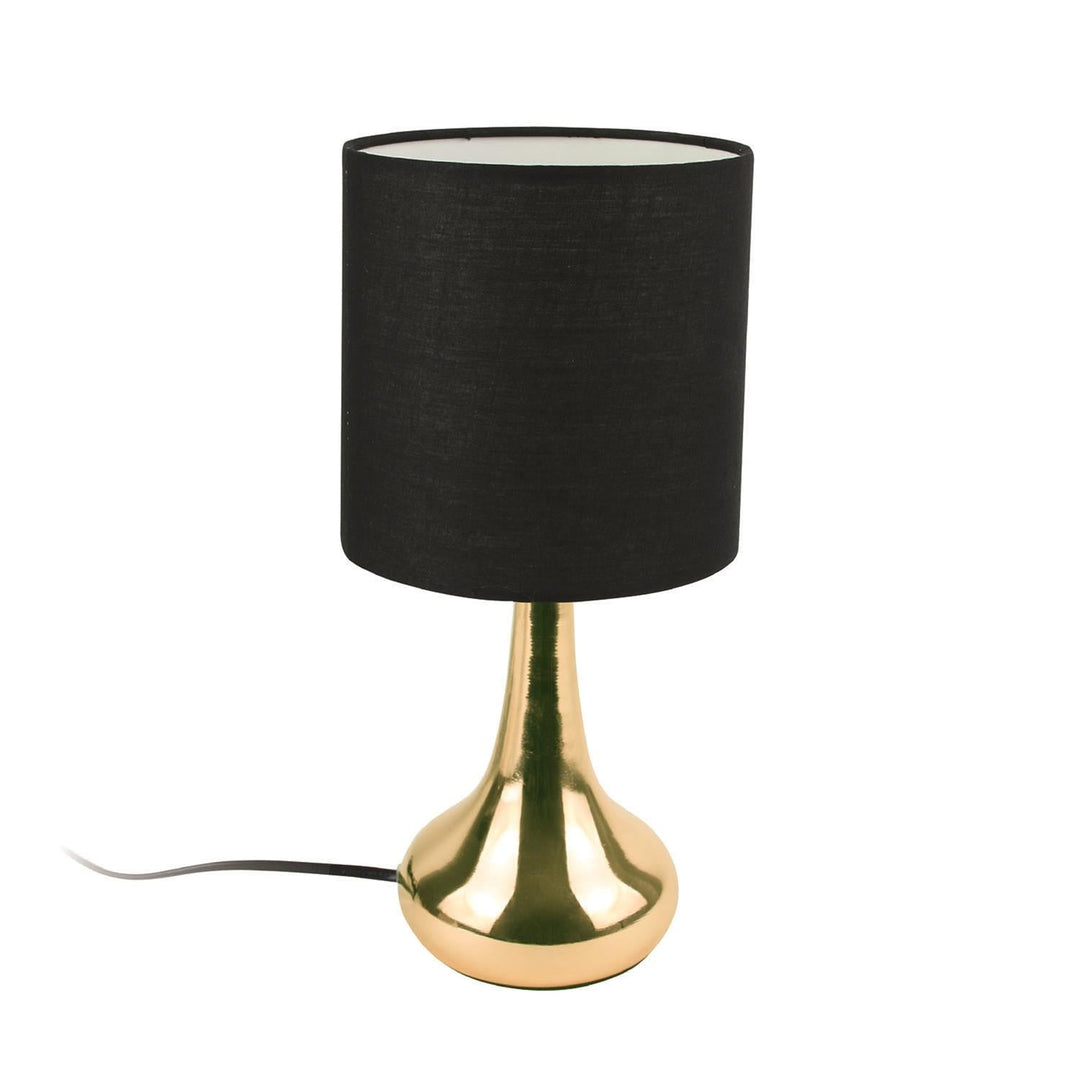 Lampe de Chevet Tactile Design Doré Noir 32cm - Silumen