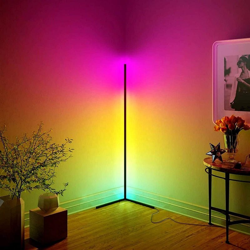 Lampe Néon sur Pied Design Connectée WIFI RGB 140cm avec Télécommande - Silumen