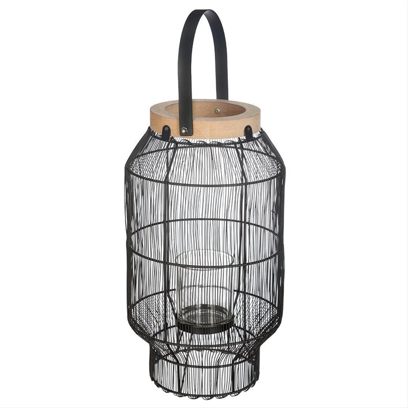 JHY DESIGN Lampe de table à cage en métal Lampe sans fil à piles