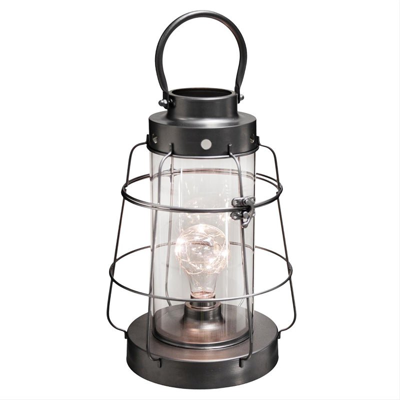 Lanterne LED en Métal et Verre 30cm - Noir - Silumen