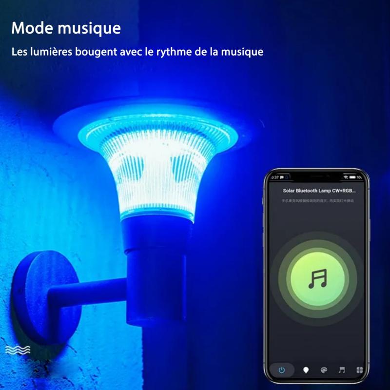 Lanterne Solaire Connectée Murale UFO RGBW IP65 - Silumen