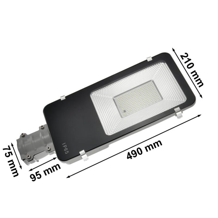 Luminaire Extérieur LED Solaire 50W Dimmable avec Détecteur (Panneau + Télécommande inclus) - Silumen