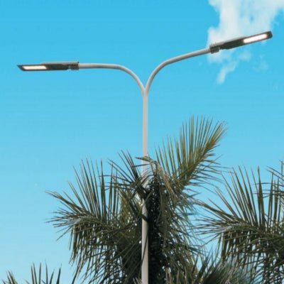 Luminaire LED urbain solaire 48W IP65 Dimmable (Barre métallique + télécommande incluses) - Silumen