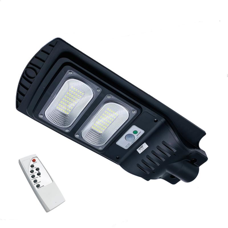 Luminaire LED urbain solaire 48W IP65 Dimmable (Barre métallique + télécommande incluses) - Silumen