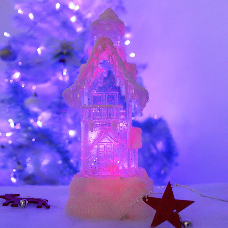 Petite maison de Noël lumineuse en résine - Décoration de maison de neige - Khc500 (C, taille unique Petite maison de Noël lumineuse en résine - Décoration de maison de neige - Khc500 (C, taille unique
