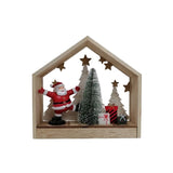 Casa de madera de Santa Claus 26x24cm