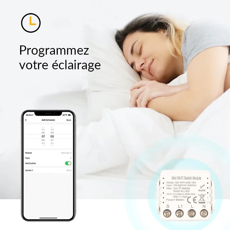 Mini Module Interrupteur Wifi 16A - Silumen