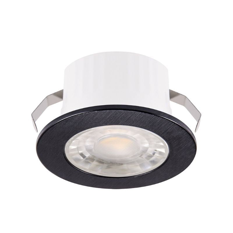 Mini Spot LED Encastrable 3W 38° Rond Noir SMD - Silumen