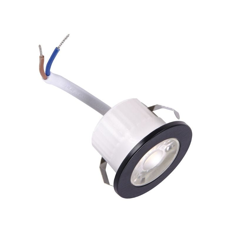Mini Spot LED Encastrable 3W 38° Rond Noir SMD - Silumen