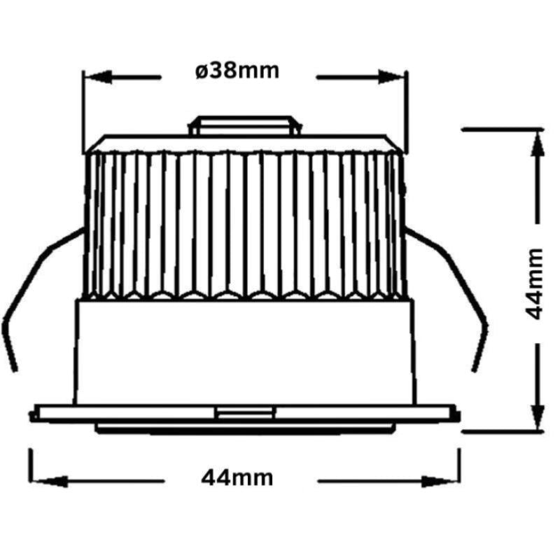 Mini Spot LED Encastrable 3W 38° Rond Noir SMD - Silumen