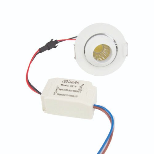 Mini Spot LED Encastrable 3W COB 45° Orientable Rond - Silumen