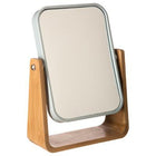 Espejo de bambú rectangular 22x16cm - blanco