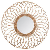 Miroir en Rotin Naturel Rosace 58cm