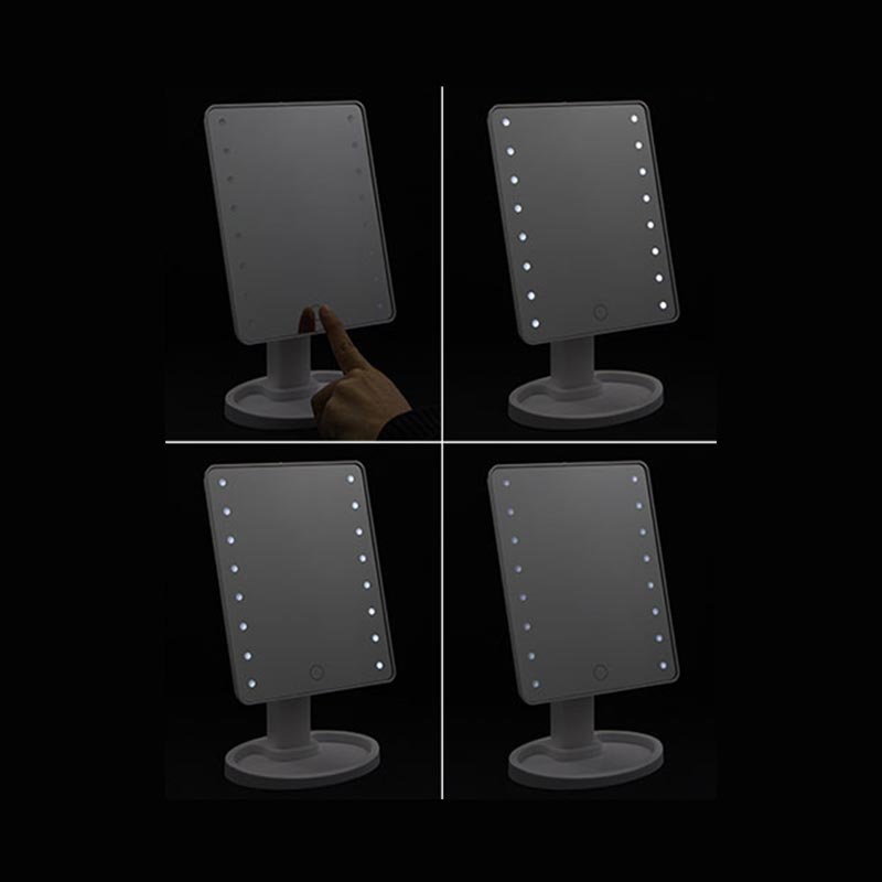 Miroir LED Maquillage Tactile Variable 16LED 17x12x26 cm - Silumen