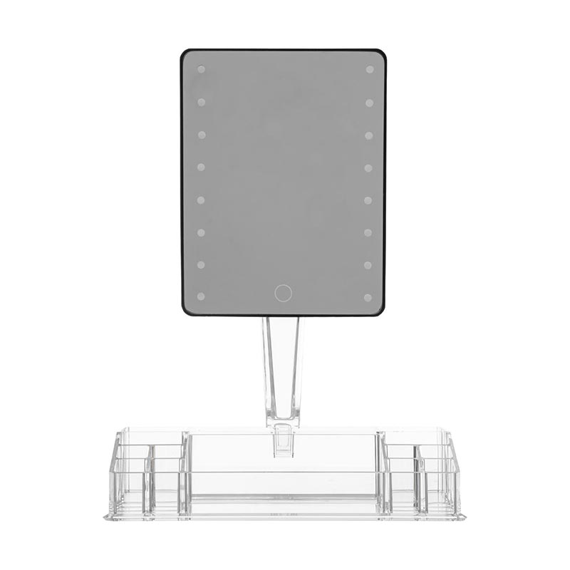 Miroir LED pivotant avec rangement bijoux Rectangle - Silumen