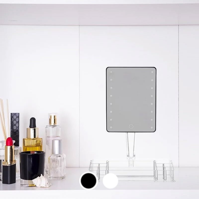 Miroir LED pivotant avec rangement bijoux Rectangle - Silumen