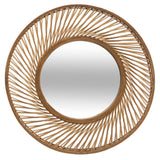 Miroir Rond en Bambou 72 cm