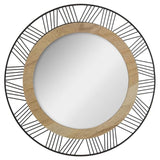Round iron mirror 45 cm