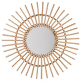 Miroir Rond Soleil en Rotin Naturel 58 cm