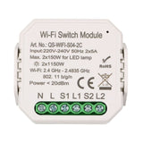 White WiFi double switch module