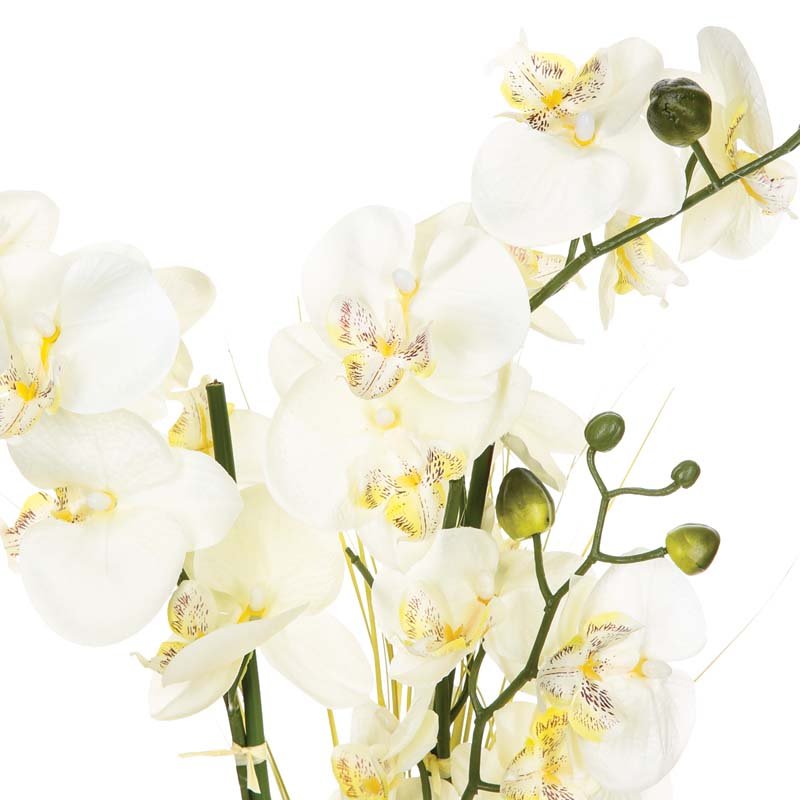 Orchidée Artificielle 63cm avec vase en céramique - Silumen