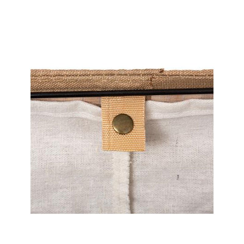 Panier à linge en bambou et tissu 41x30x50 cm - Silumen