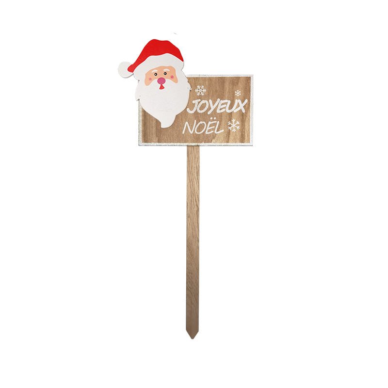 Panneau Noël en bois 60x25cm - Silumen