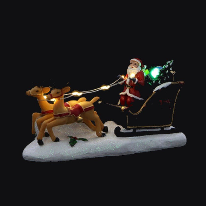 Père Noël dans son traineau lumineux (à piles 2xLR03 non incluses) - Silumen