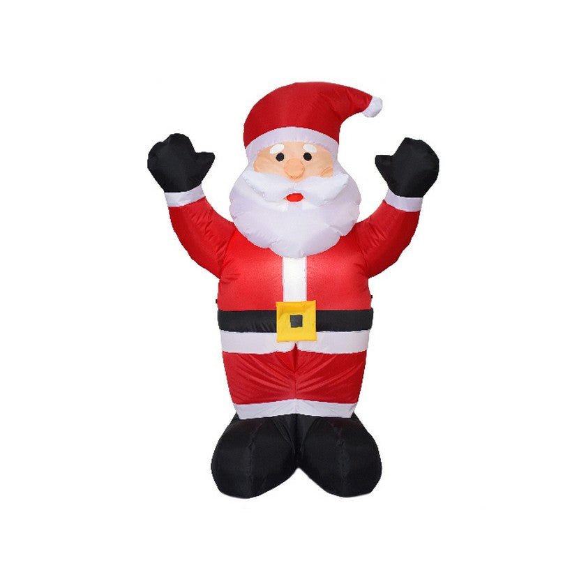 Père Noël gonflable LED 2 bras levés H. 1.20m - Silumen