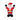Père Noël gonflable LED 2 bras levés H. 1.20m - Silumen