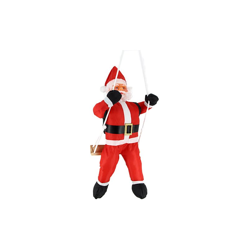 Père Noël Grimpeur sur Corde 60cm - Silumen