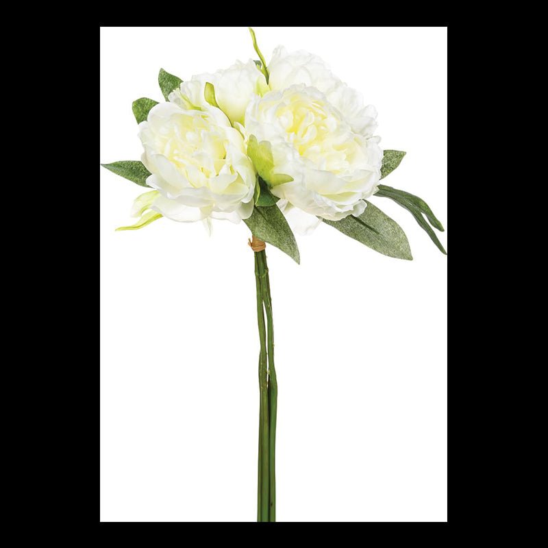 Pivoines Artificielles 30cm Bouquet de 4 Fleurs - Silumen