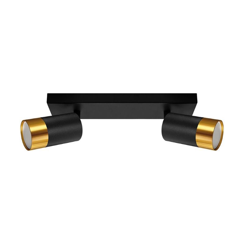 Plafonnier 2 Spots Orientables OR pour Ampoule GU10 - Silumen