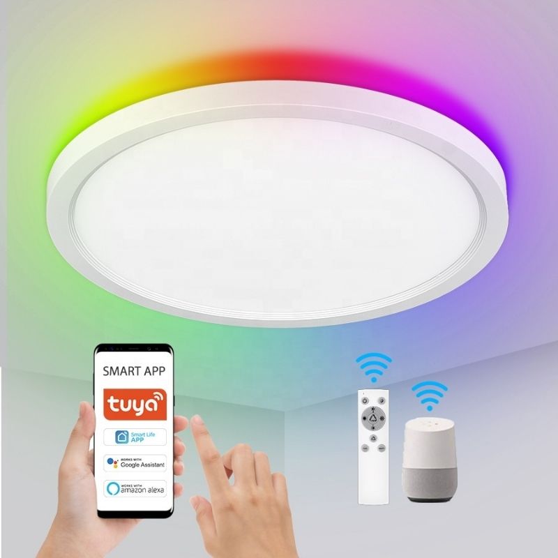 Plafonnier LED Connecté Wifi RGBW - Silumen