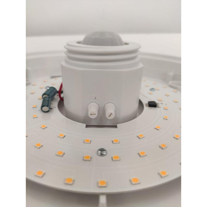 Plafonnier LED Rond 18W avec Détecteur de Mouvement Crépusculaire 220V - Silumen